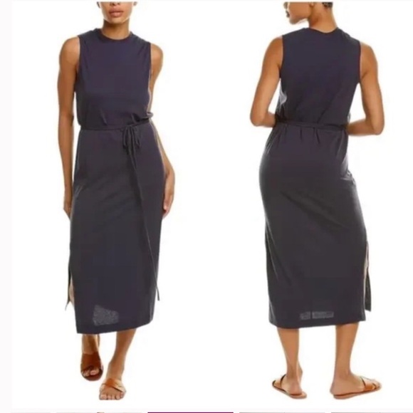 Vince Dresses & Skirts - Vince $295 Pima Cotton Midi Dress in navy blue